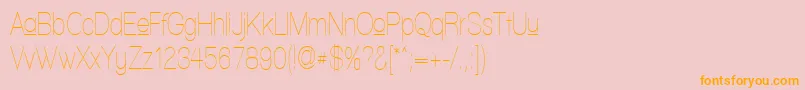 WalkwayUpperCondensed Font – Orange Fonts on Pink Background