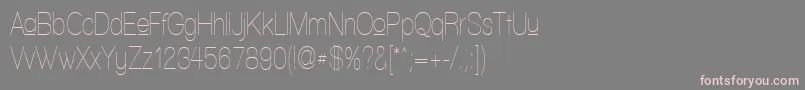 Шрифт WalkwayUpperCondensed – розовые шрифты на сером фоне