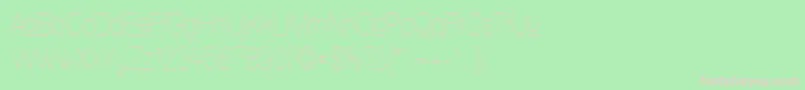 WalkwayUpperCondensed Font – Pink Fonts on Green Background