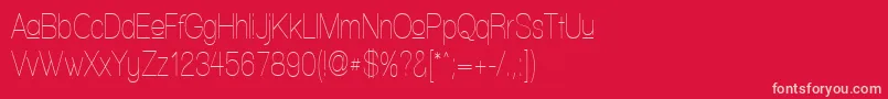 WalkwayUpperCondensed-Schriftart – Rosa Schriften auf rotem Hintergrund