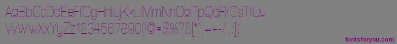 Шрифт WalkwayUpperCondensed – фиолетовые шрифты на сером фоне
