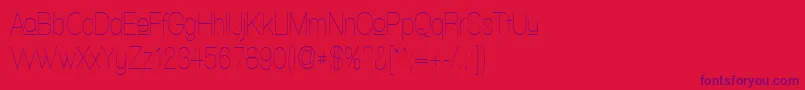 Fonte WalkwayUpperCondensed – fontes roxas em um fundo vermelho