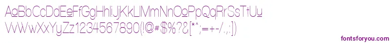 フォントWalkwayUpperCondensed – 紫色のフォント