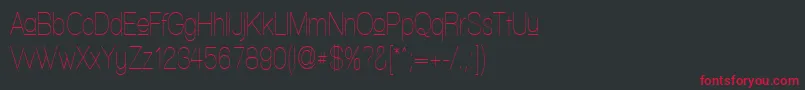 フォントWalkwayUpperCondensed – 黒い背景に赤い文字