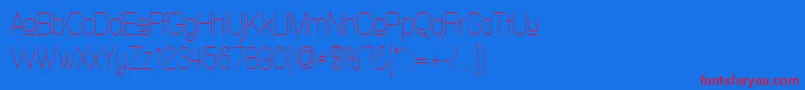 WalkwayUpperCondensed Font – Red Fonts on Blue Background