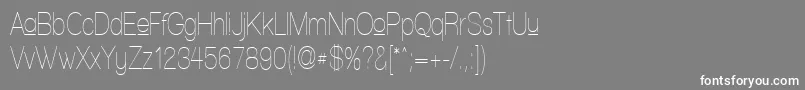 WalkwayUpperCondensed-Schriftart – Weiße Schriften auf grauem Hintergrund