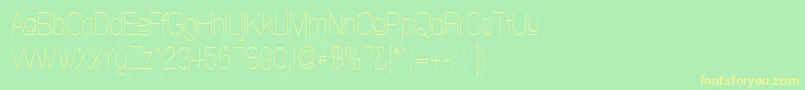WalkwayUpperCondensed Font – Yellow Fonts on Green Background