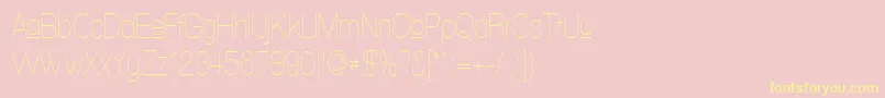 Fonte WalkwayUpperCondensed – fontes amarelas em um fundo rosa