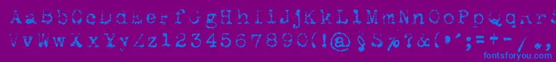 Maszyna Royal Light Font – Blue Fonts on Purple Background