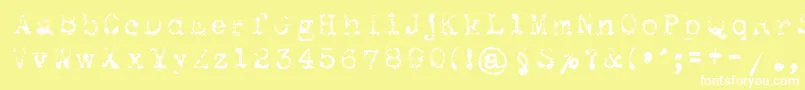 Maszyna Royal Light Font – White Fonts on Yellow Background