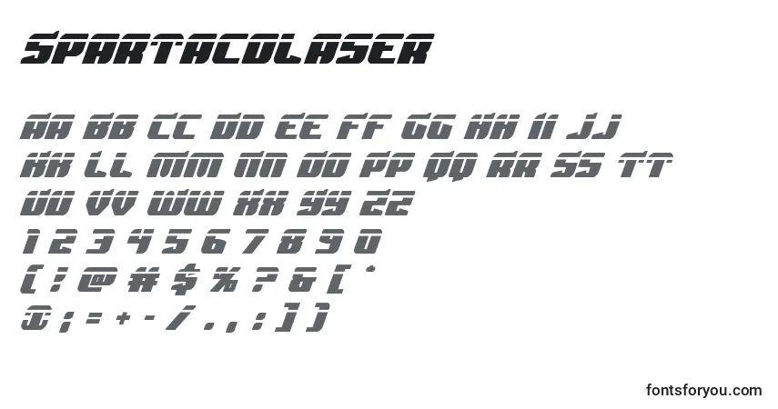 A fonte Spartacolaser – alfabeto, números, caracteres especiais