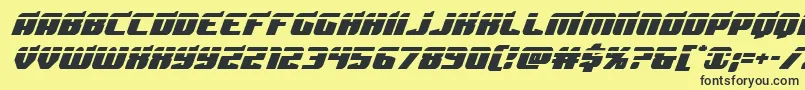 Spartacolaser-fontti – mustat fontit keltaisella taustalla