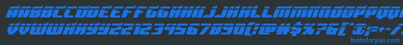 Шрифт Spartacolaser – синие шрифты на чёрном фоне