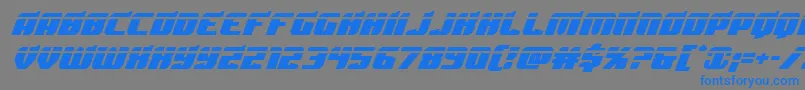 フォントSpartacolaser – 灰色の背景に青い文字