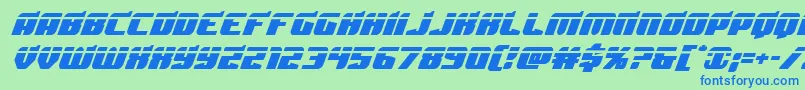 Шрифт Spartacolaser – синие шрифты на зелёном фоне