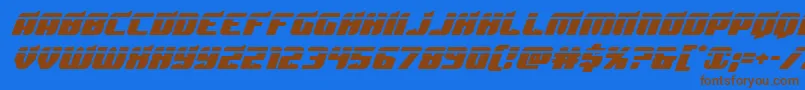 Шрифт Spartacolaser – коричневые шрифты на синем фоне