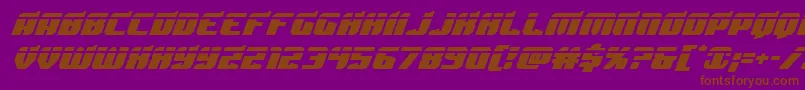 フォントSpartacolaser – 紫色の背景に茶色のフォント