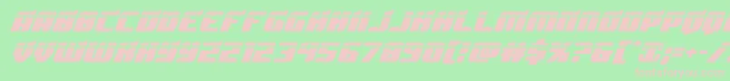 Spartacolaser-fontti – vaaleanpunaiset fontit vihreällä taustalla