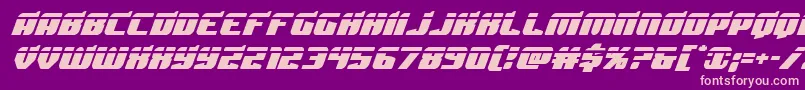 Spartacolaser-fontti – vaaleanpunaiset fontit violetilla taustalla