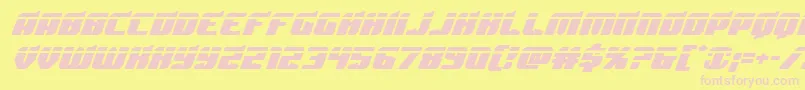 フォントSpartacolaser – ピンクのフォント、黄色の背景