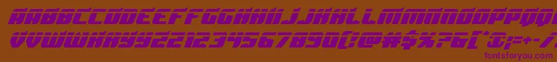 Spartacolaser-Schriftart – Violette Schriften auf braunem Hintergrund