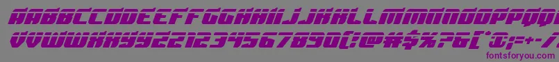 フォントSpartacolaser – 紫色のフォント、灰色の背景
