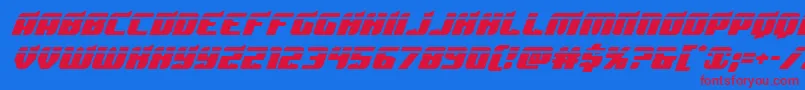 Spartacolaser Font – Red Fonts on Blue Background