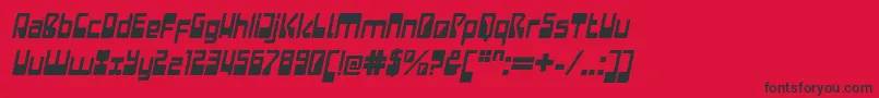 Шрифт LaserdiscoItalic – чёрные шрифты на красном фоне
