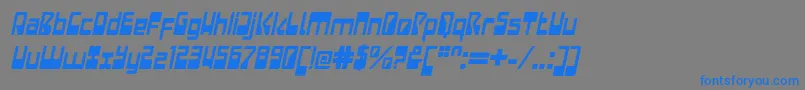LaserdiscoItalic Font – Blue Fonts on Gray Background