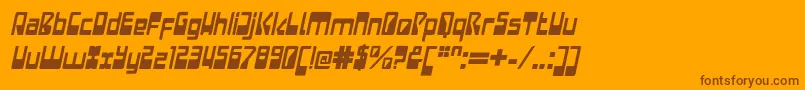 LaserdiscoItalic Font – Brown Fonts on Orange Background