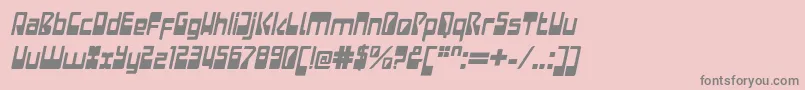 LaserdiscoItalic-Schriftart – Graue Schriften auf rosa Hintergrund