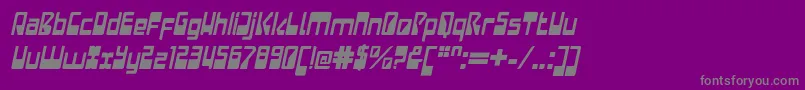 Шрифт LaserdiscoItalic – серые шрифты на фиолетовом фоне