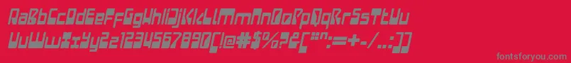 LaserdiscoItalic Font – Gray Fonts on Red Background