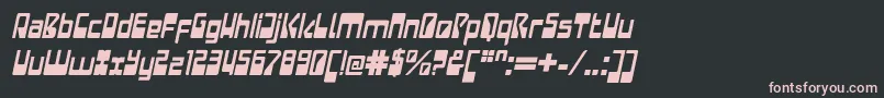 LaserdiscoItalic Font – Pink Fonts on Black Background