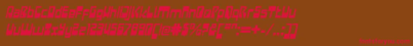 LaserdiscoItalic Font – Red Fonts on Brown Background