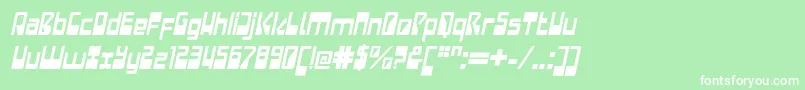 LaserdiscoItalic Font – White Fonts on Green Background