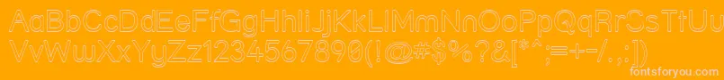 Strout-fontti – vaaleanpunaiset fontit oranssilla taustalla