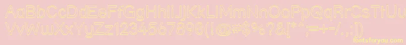 Strout Font – Yellow Fonts on Pink Background