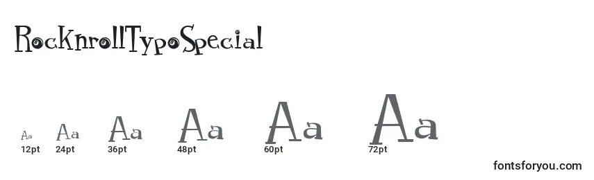 Размеры шрифта RocknrollTypoSpecial