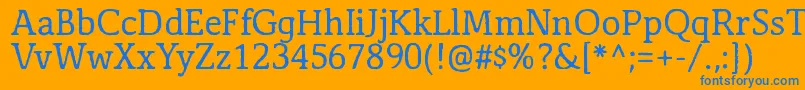 Antihistory Font – Blue Fonts on Orange Background