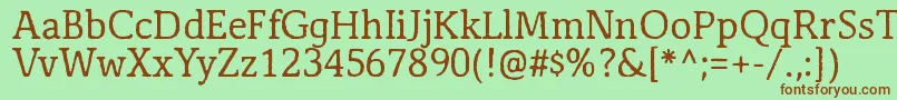 Шрифт Antihistory – коричневые шрифты на зелёном фоне