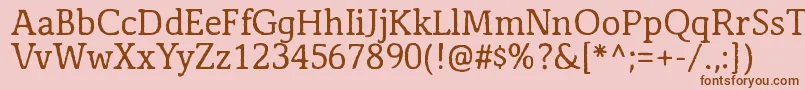 Antihistory Font – Brown Fonts on Pink Background