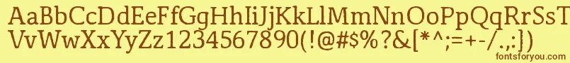 Antihistory Font – Brown Fonts on Yellow Background