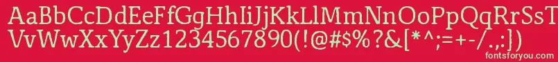 フォントAntihistory – 赤い背景に緑の文字