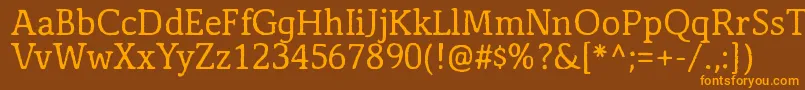 Antihistory Font – Orange Fonts on Brown Background