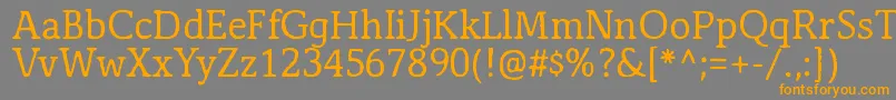 Antihistory Font – Orange Fonts on Gray Background