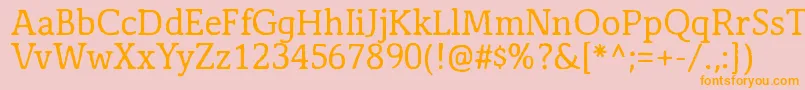Antihistory Font – Orange Fonts on Pink Background
