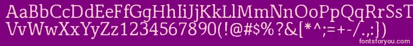 Antihistory Font – Pink Fonts on Purple Background