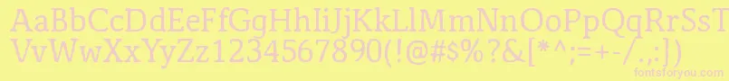 Antihistory Font – Pink Fonts on Yellow Background