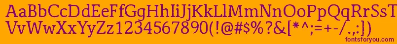 Antihistory Font – Purple Fonts on Orange Background